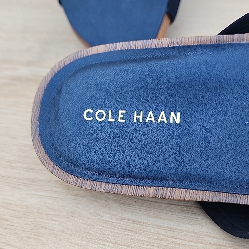 Cole Haan Women's Dark Blue Suede Mules Size 7B - Picture 10 of 12